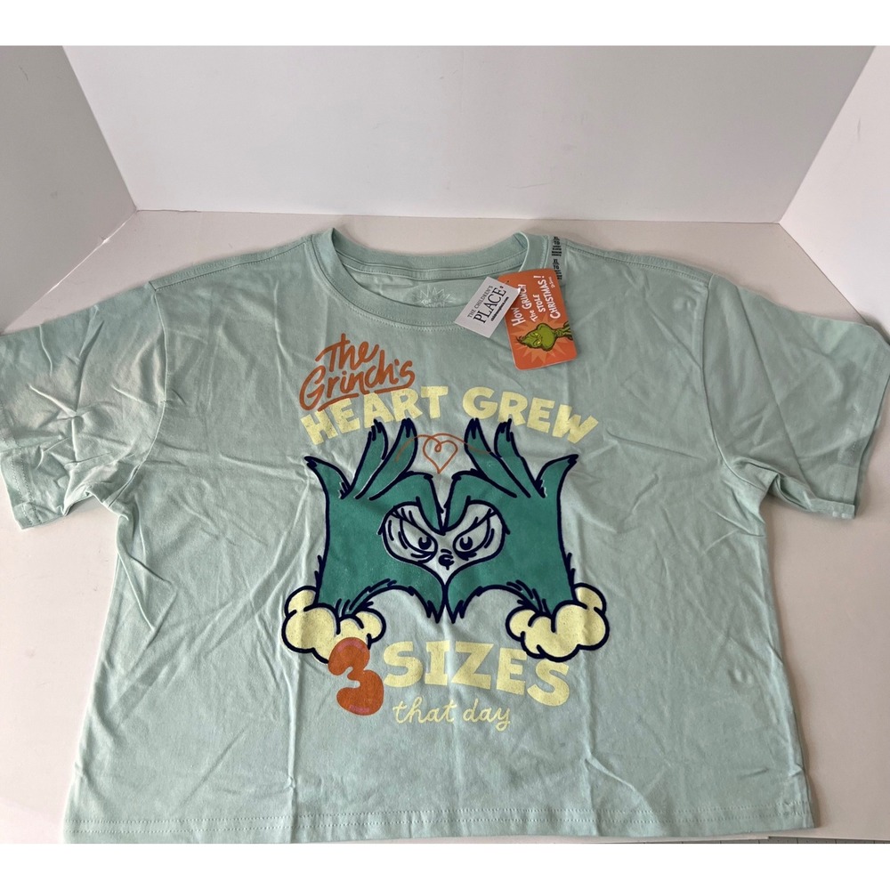 The Grinch Dr Suess‎ Tee Shirt The Grinchs Heart Grew 3 Sizes That Day XL 14 NWT